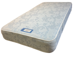 Image of an innerspring mattress available in orthopedic firm, pillow soft medium, and ultra pillow top softest versions.